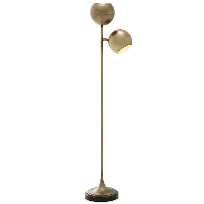 Торшер Eichholtz Floor Lamp Compton Brass Латунь Черный в Саратове | Loft Concept 