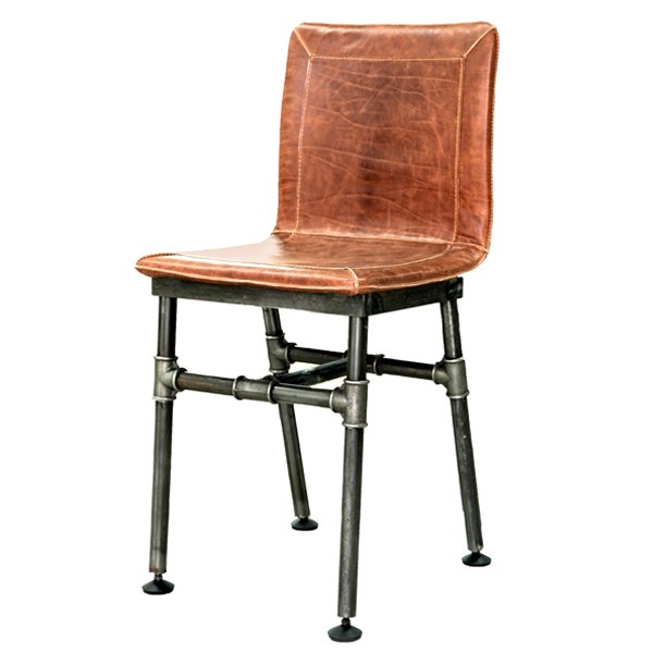 Барный стул Iron Loft Bar stool brown Коричневый винтаж Черный в Саратове | Loft Concept 