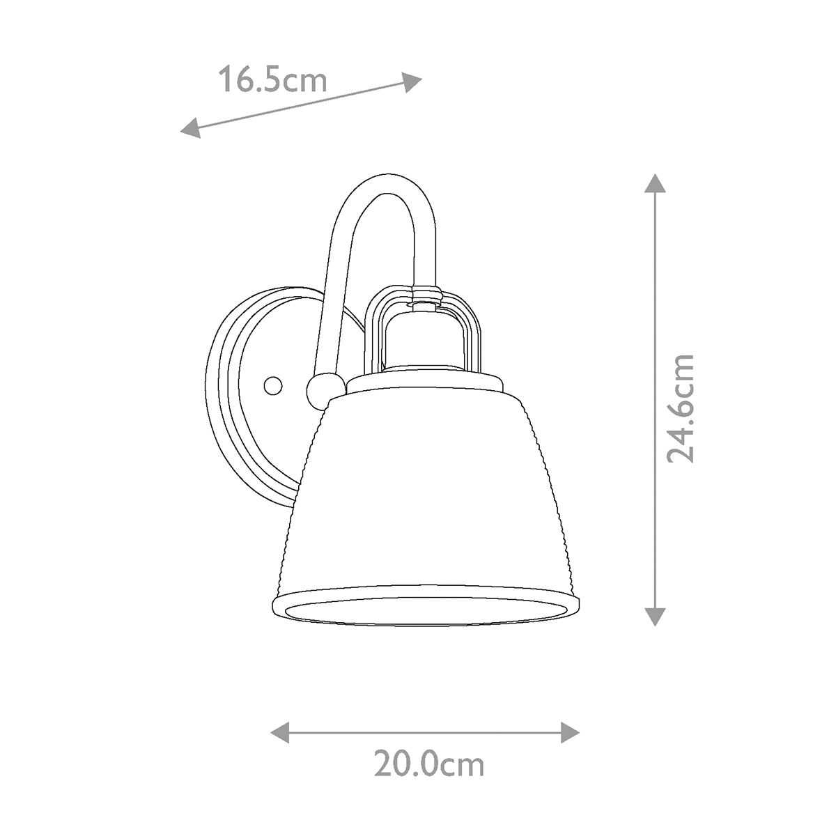 Бра с прозрачным рифленым плафоном в форме колокола Quoizel в Саратове