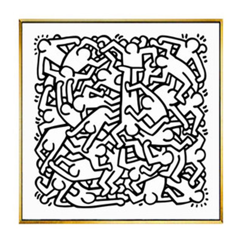 Постер Keith Haring 27 Черно-белый в Саратове | Loft Concept 