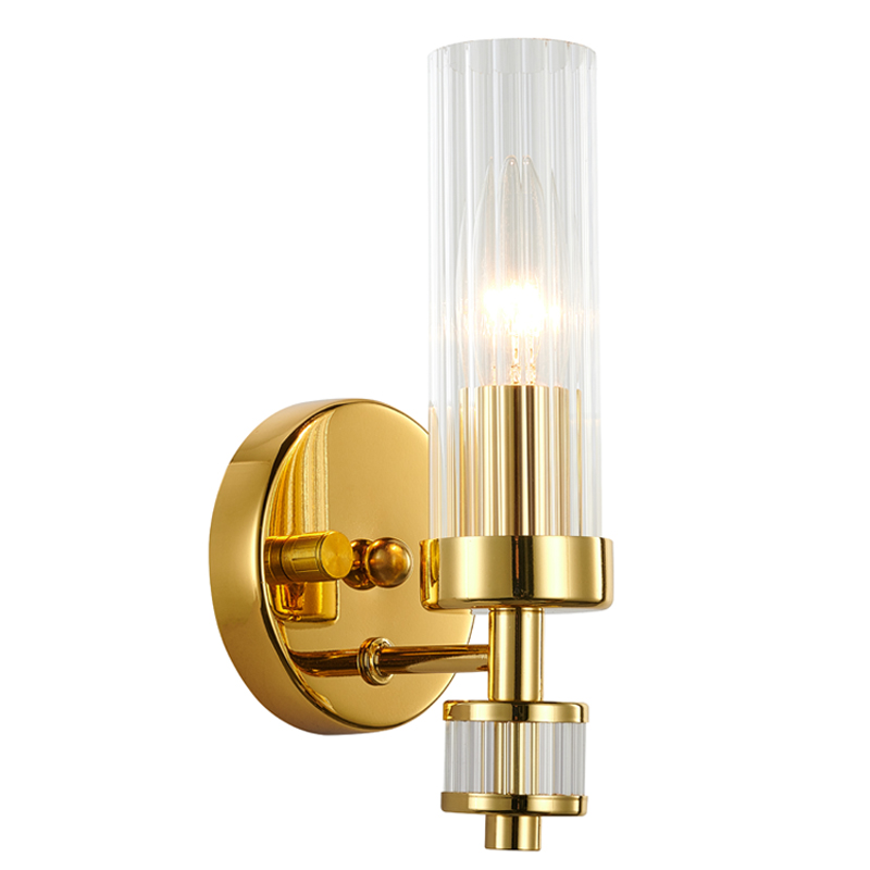 Бра Jeanette Gold Sconce Глянцевое золото Прозрачный Бра Jeanette Gold Sconce Глянцевое золото Прозрачный в Саратове | Loft Concept