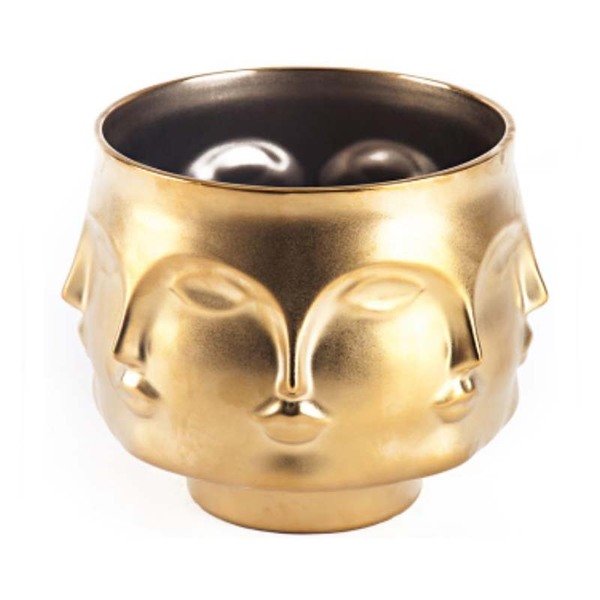 Ваза JONATHAN ADLER DORA MAAR BOWL GOLD Золотой в Саратове | Loft Concept 