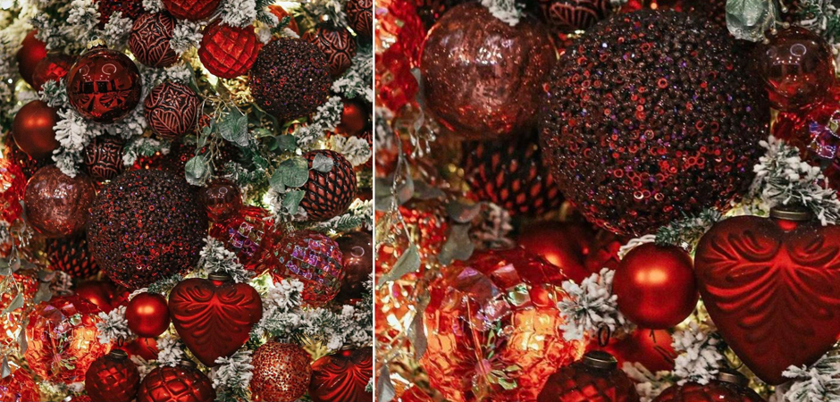 Дизайнерская Ель Заснеженная с Красными шарами Green and Red Spiral Дизайнерская Ель Заснеженная с Красными шарами Green and Red Spiral - Loft-Concept в Саратове