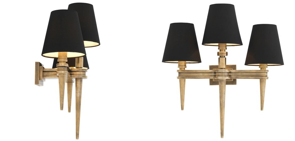 Бра Wall Lamp Waterloo Triple Brass Бра Wall Lamp Waterloo Triple Brass - Loft-Concept в Саратове