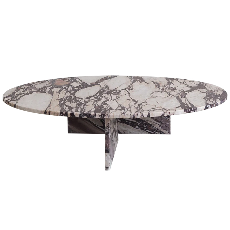 Кофейный стол Enzo Marble Coffee table Серый Бежево-серый Коричневый в Саратове | Loft Concept 