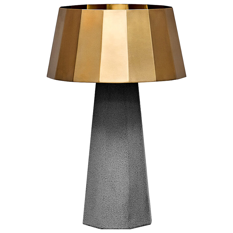 Настольная лампа Noe Concrete table lamp Серый Золотой в Саратове | Loft Concept 