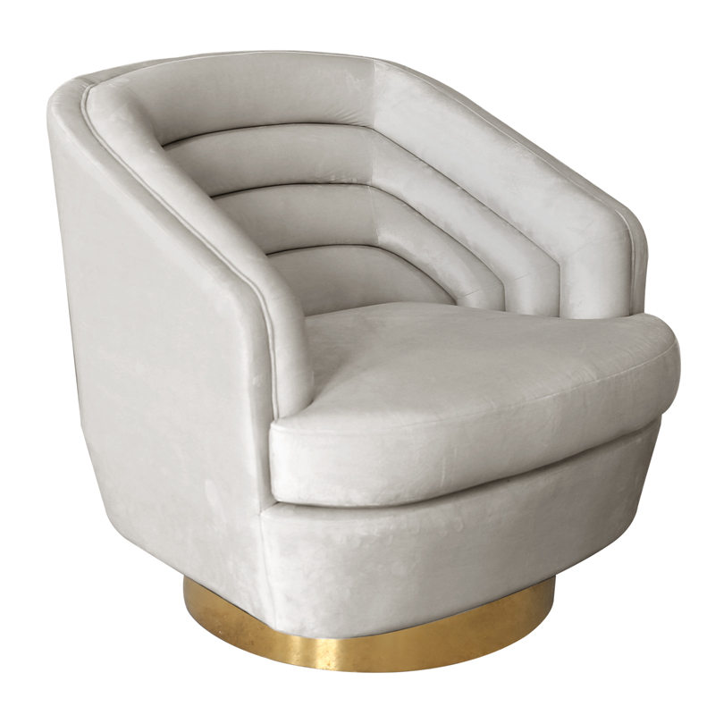 Кресло Henrietta Armchair кремовый велюр Кремовый Золотой Кресло Henrietta Armchair кремовый велюр Кремовый Золотой в Саратове | Loft Concept