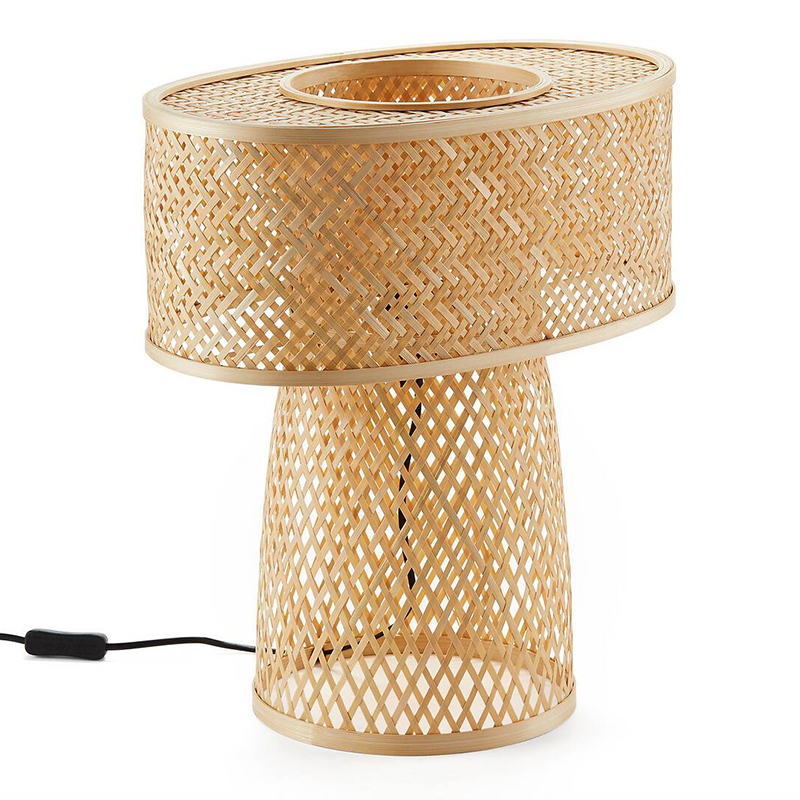 Настольная лампа Maren Wicker Table lamp Бежевый в Саратове | Loft Concept 