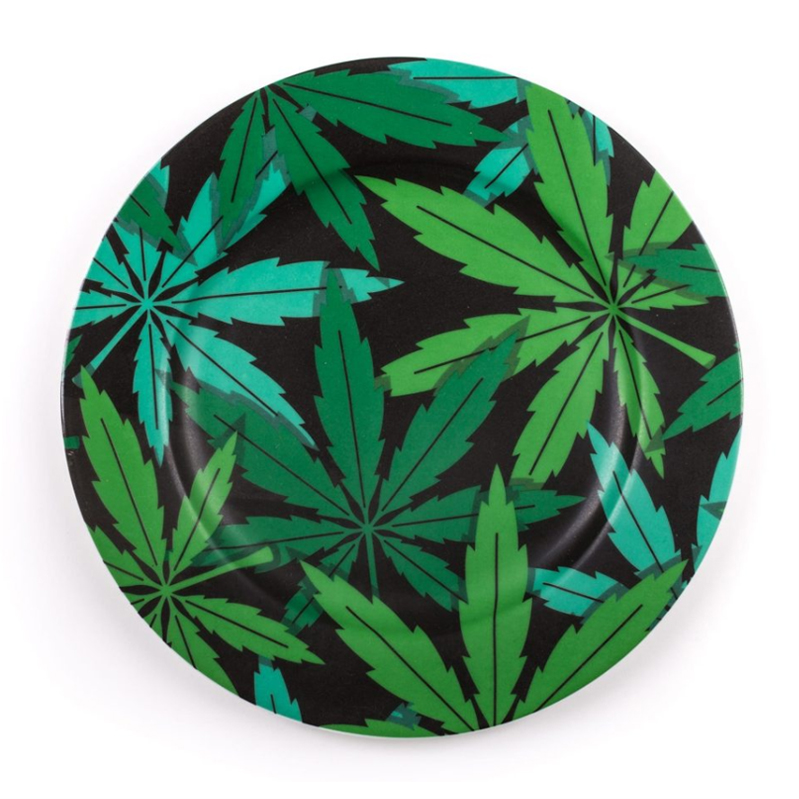 Тарелка Seletti Porcelain Plate Weed Зеленый в Саратове | Loft Concept 