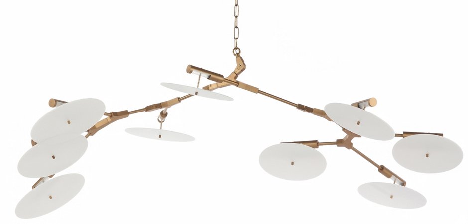 Люстра White Disc 9 ламп Люстра White Disc 9 ламп - Loft-Concept в Саратове