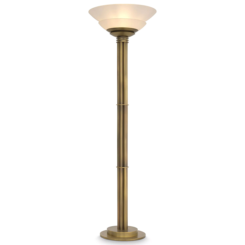 Торшер Eichholtz Floor Lamp Figaro Латунь Белый Торшер Eichholtz Floor Lamp Figaro Латунь Белый в Саратове | Loft Concept