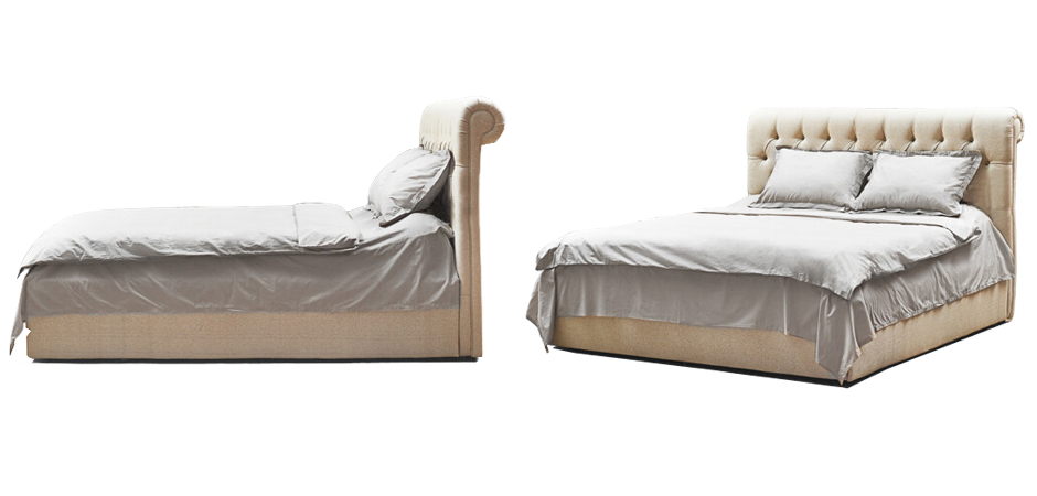Кровать Beige Capitone Bed Кровать Beige Capitone Bed - Loft-Concept в Саратове