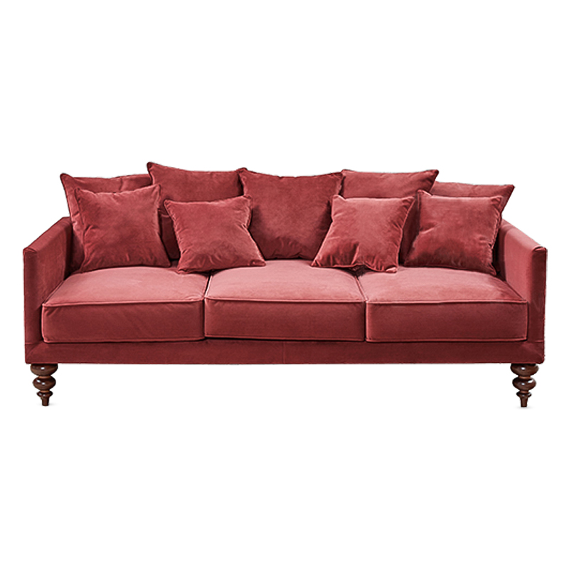 Диван Graceful Details Sofa Crimson Коричневый Малиновый (Crimson) в Саратове | Loft Concept 