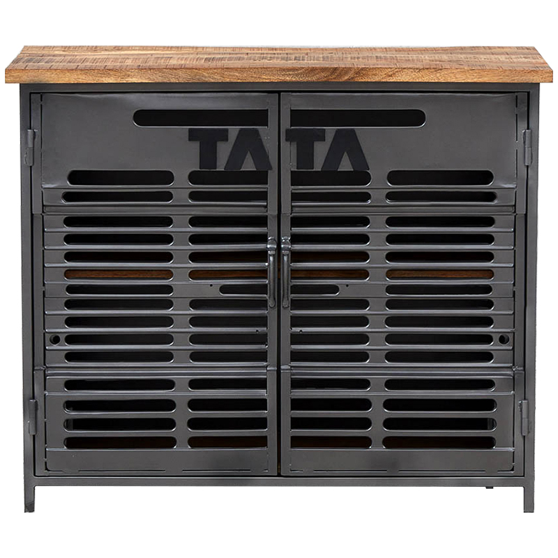 Комод Metal Wood Loft Tata Chest of Drawers Серый Древесина Коричневый Черный в Саратове | Loft Concept 