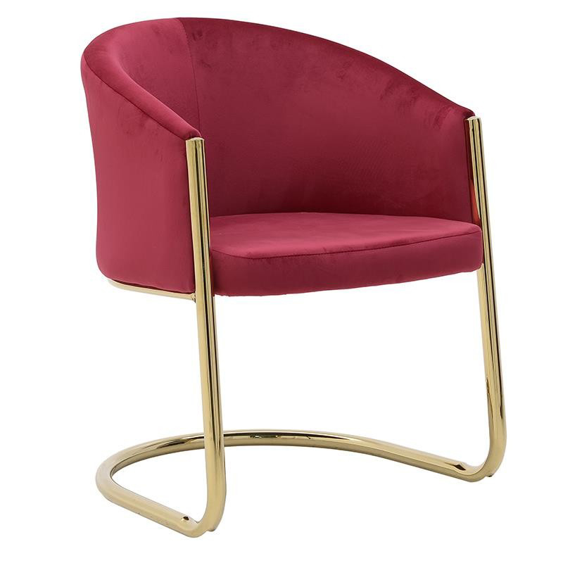 Стул Imelda Chair Crimson Малиновый (Crimson) Глянцевое золото в Саратове | Loft Concept 