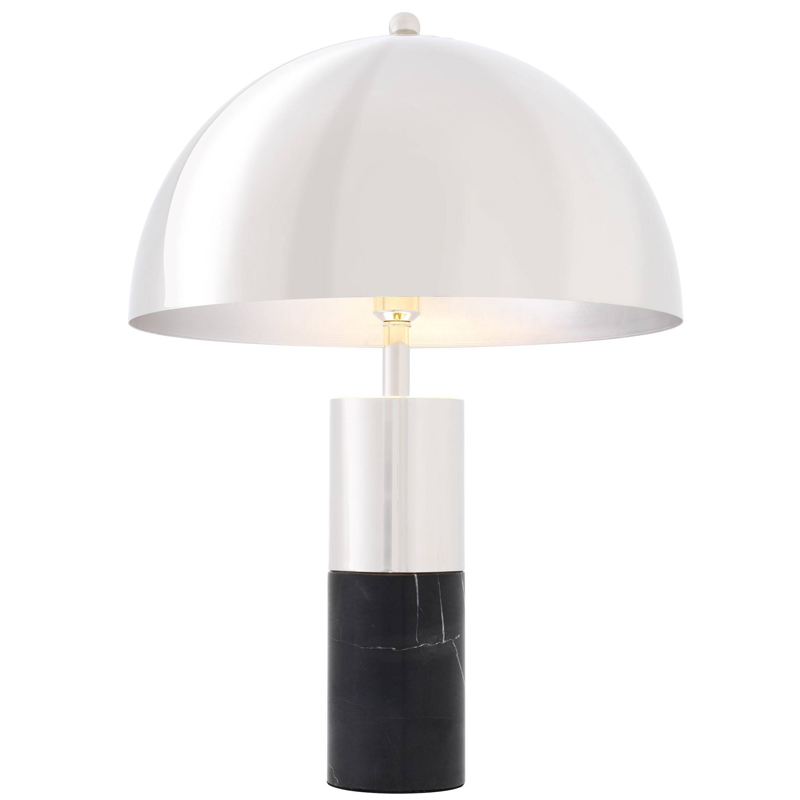 Настольная лампа Eichholtz Table Lamp Flair nickel Никель Черный в Саратове | Loft Concept 