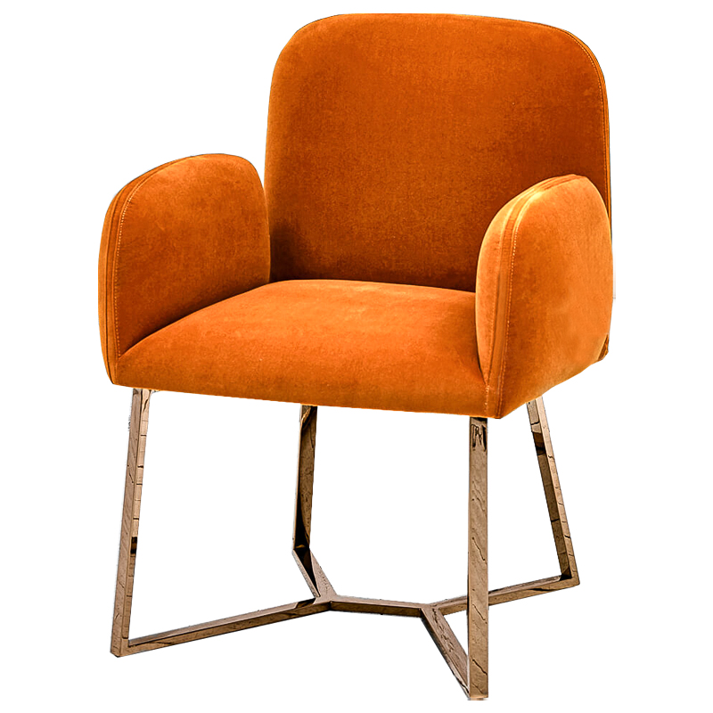 Стул Clifford Stool Orange Оранжевый Розовое золото в Саратове | Loft Concept 