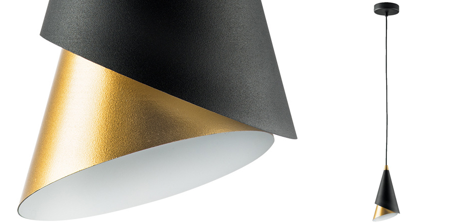 Подвесной светильник Lucio Black and Gold One Подвесной светильник Lucio Black and Gold One - Loft-Concept в Саратове