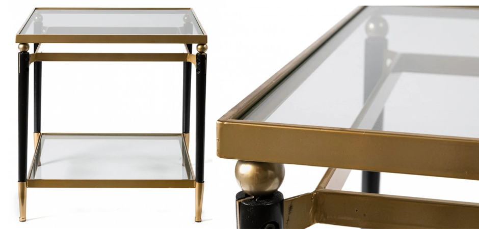 Приставной столик Black & Gold Table two-tier Приставной столик Black & Gold Table two-tier - Loft-Concept в Саратове