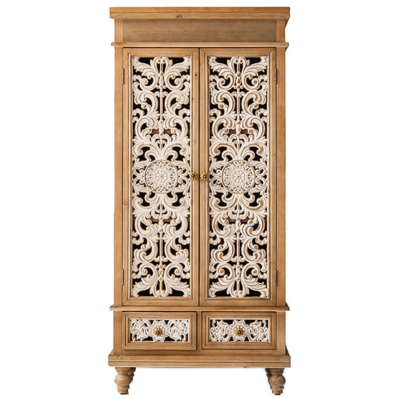 Шкаф Noemie Provence Cabinet Древесина Белый в Саратове | Loft Concept 