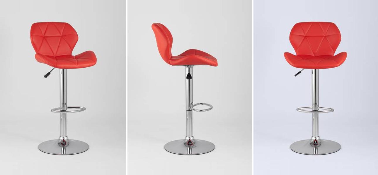 Барный Стул Jeroen Chair Красная Экокожа - фото