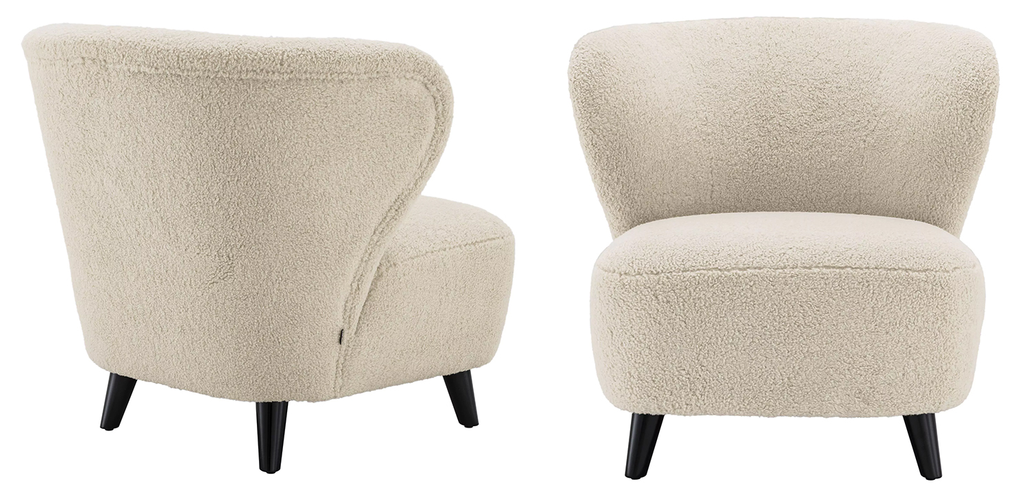 Кресло Eichholtz Chair Hydra Бежевый Черный - фото