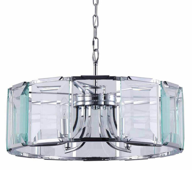 Люстра Harlow Crystal Round Chandelier chrome 6 Хром в Саратове | Loft Concept 