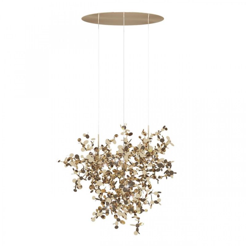 Люстра Terzani Argent Suspension Gold Pendant lamp диаметр 85 Золотой в Саратове | Loft Concept 