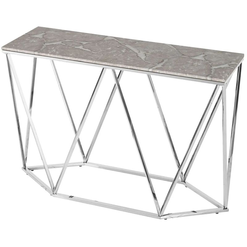 Консоль Kovaldzhi Collection Frame Geometry Silver Бежево-серый Белый Мрамор Bianco Серебряный Консоль Kovaldzhi Collection Frame Geometry Silver Бежево-серый Белый Мрамор Bianco Серебряный в Саратове | Loft Concept