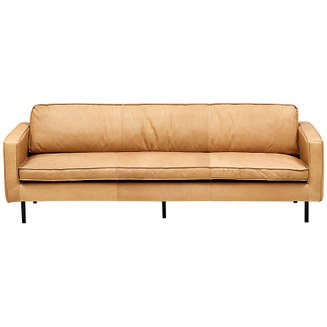 Диван Hubert Beige Leather Sofa Бежевый в Саратове | Loft Concept 