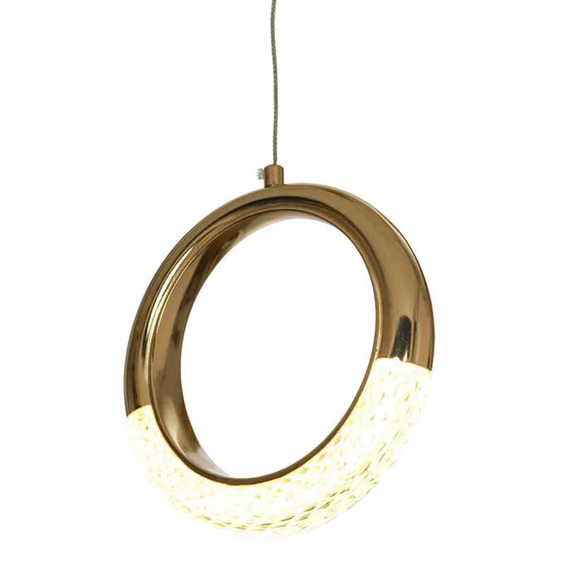 Подвесной светильник Jeziel Ring Hanging lamp Глянцевое золото в Саратове | Loft Concept 