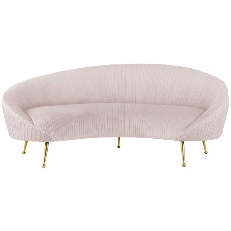 Диван Pebernat Lounge Sofa light pink Золотой Розовый пастельный в Саратове | Loft Concept 