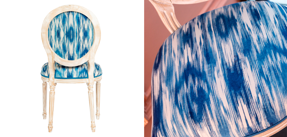 Стул с голубым узором Ikat Pattern Стул с голубым узором Ikat Pattern - Loft-Concept в Саратове
