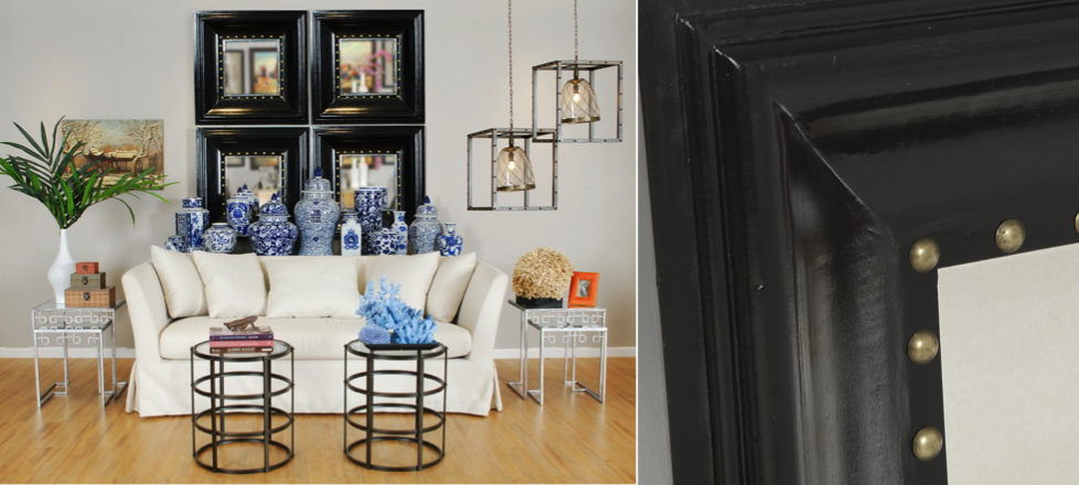 Зеркало настенное состаренное Black Foursquare Зеркало настенное состаренное Black Foursquare - Loft-Concept в Саратове
