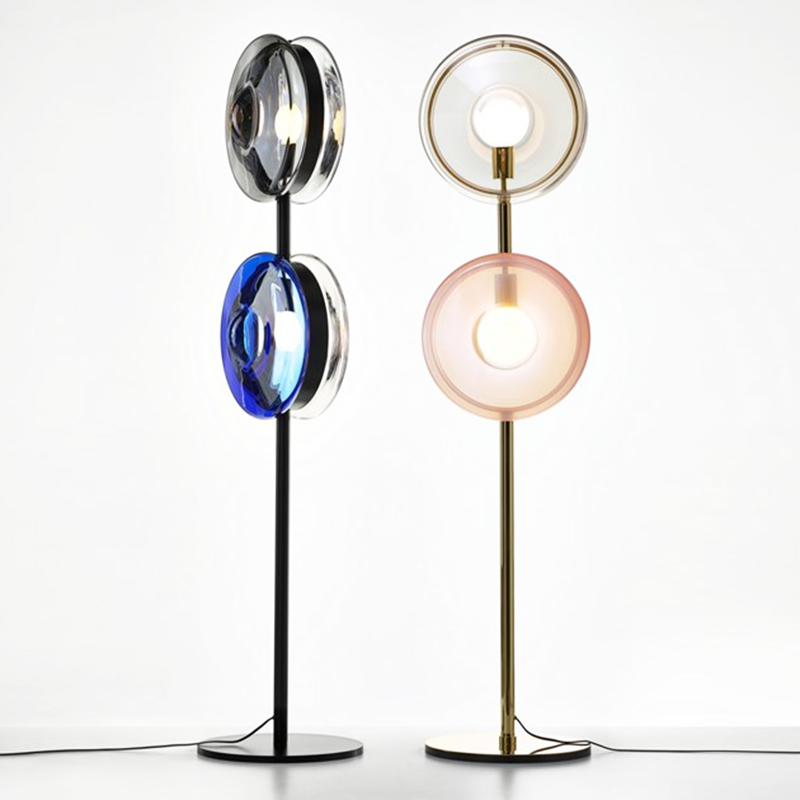 Торшер Bomma Orbital floor lamp Латунь Серый Синий Прозрачный Розовый (Rose) Черный в Саратове | Loft Concept 