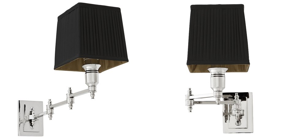Бра Wall Lamp Lexington Swing Nickel+Black Бра Wall Lamp Lexington Swing Nickel+Black - Loft-Concept в Саратове