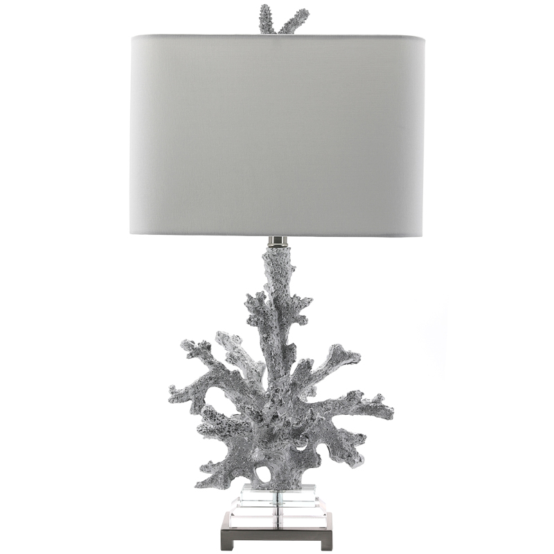 Настольная лампа Coral Grey Table Lamp Серый Прозрачный в Саратове | Loft Concept 