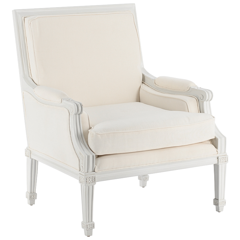 Кресло French Provence Armchair Ferrand ivory Белый ivory ( слоновая кость ) в Саратове | Loft Concept 