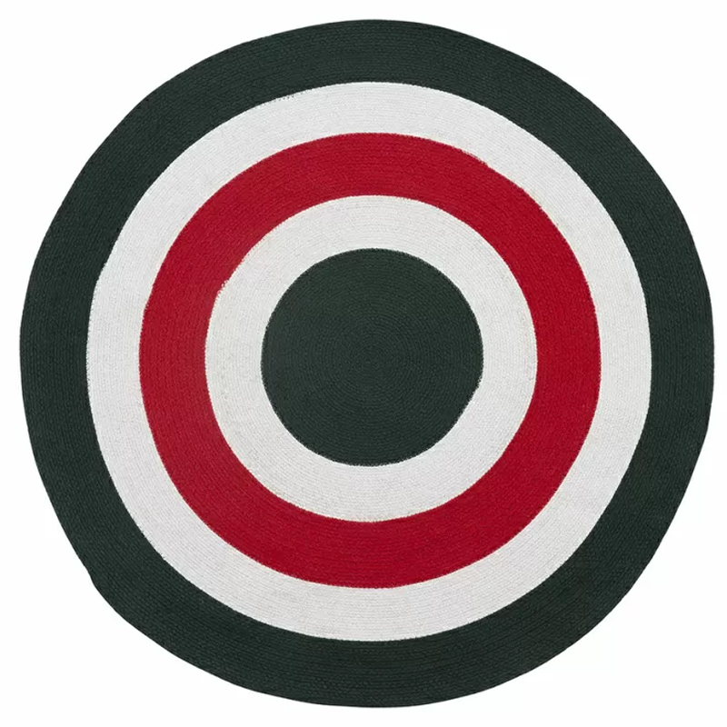 Ковер круглый из хлопка с контрастным узором Bullseye Мульти Ковер круглый из хлопка с контрастным узором Bullseye Мульти в Саратове | Loft Concept