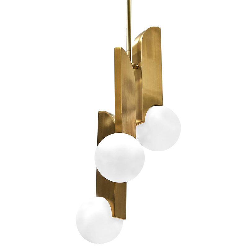 Подвесной светильник Harvir Hanging Lamp Золотой Белый в Саратове | Loft Concept 