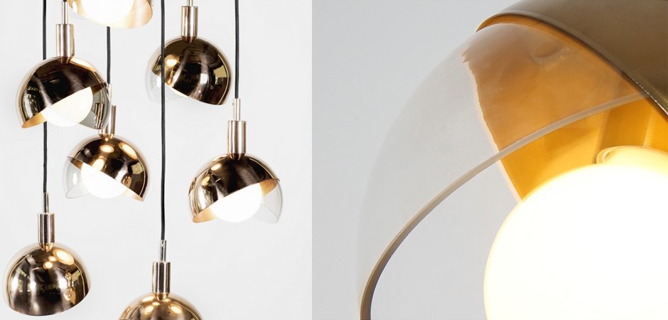 Подвесной светильник Half Closed Balls Подвесной светильник Half Closed Balls - Loft-Concept в Саратове