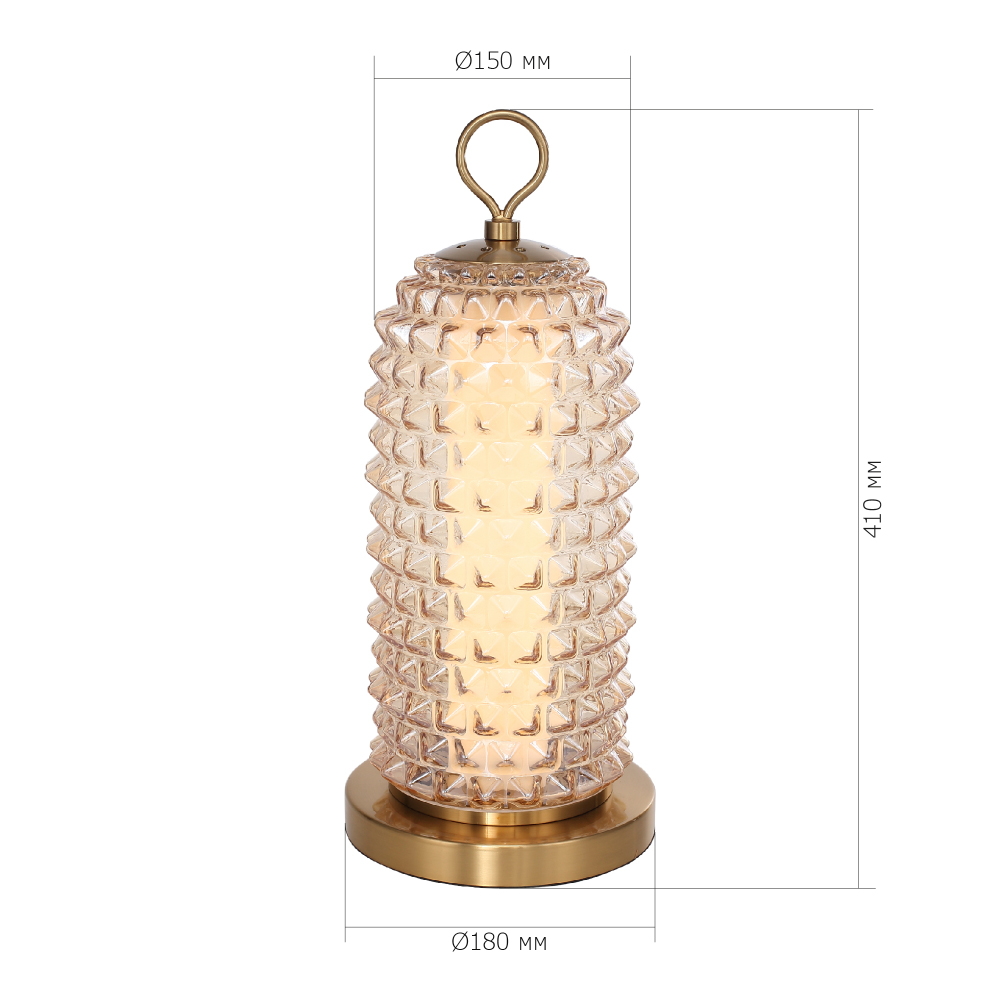 Настольная лампа с факутрным стеклянным плафоном Sonora в Саратове