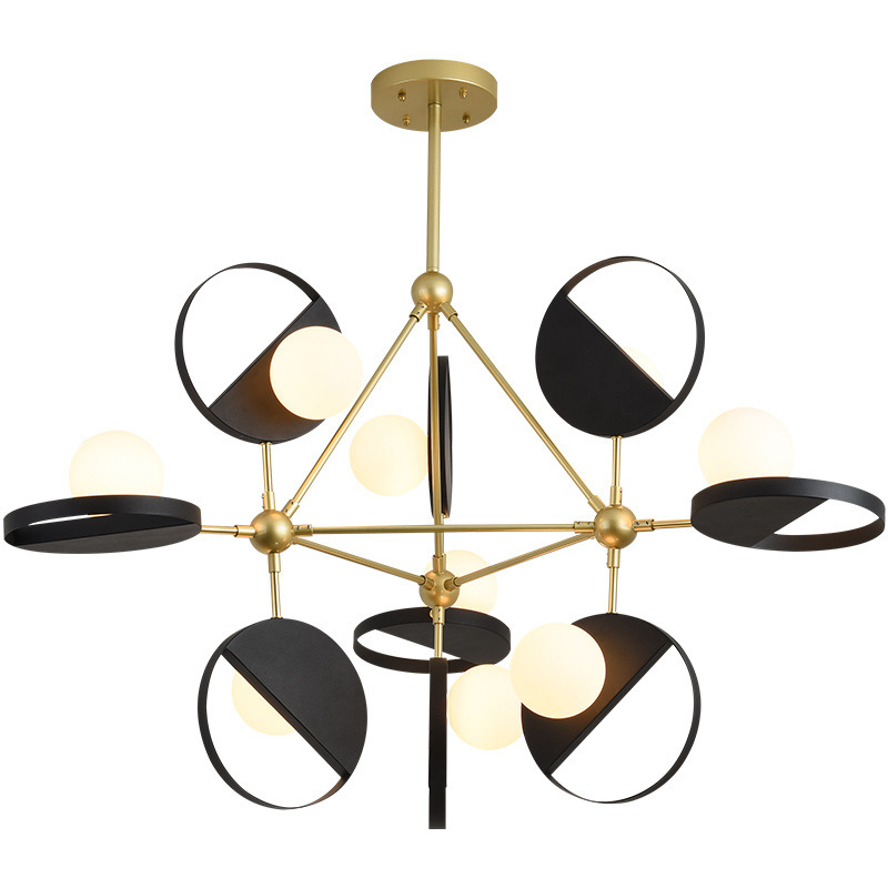 Люстра Travis Chandelier Золотой Черный Белый Люстра Travis Chandelier Золотой Черный Белый в Саратове | Loft Concept