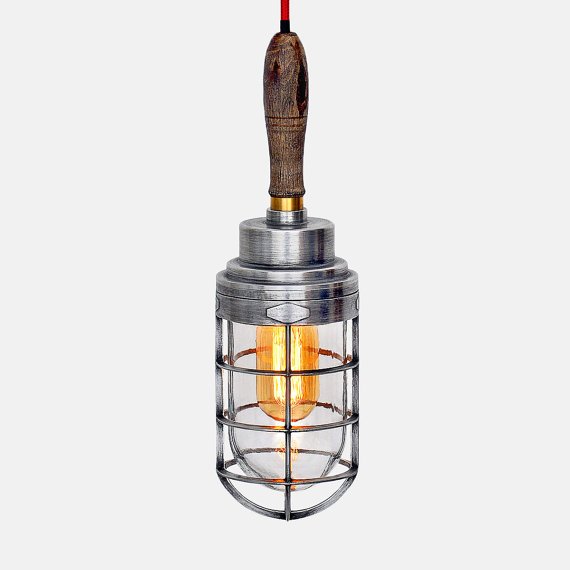 Ручной светильник Steampunk Cage Glass Edison Hanging Lamp  в Саратове | Loft Concept 