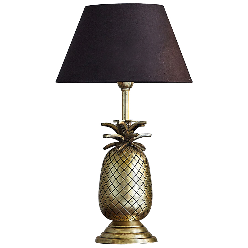 Настольная лампа Pineapple Lampshade Table Lamp Черный Латунь в Саратове | Loft Concept 