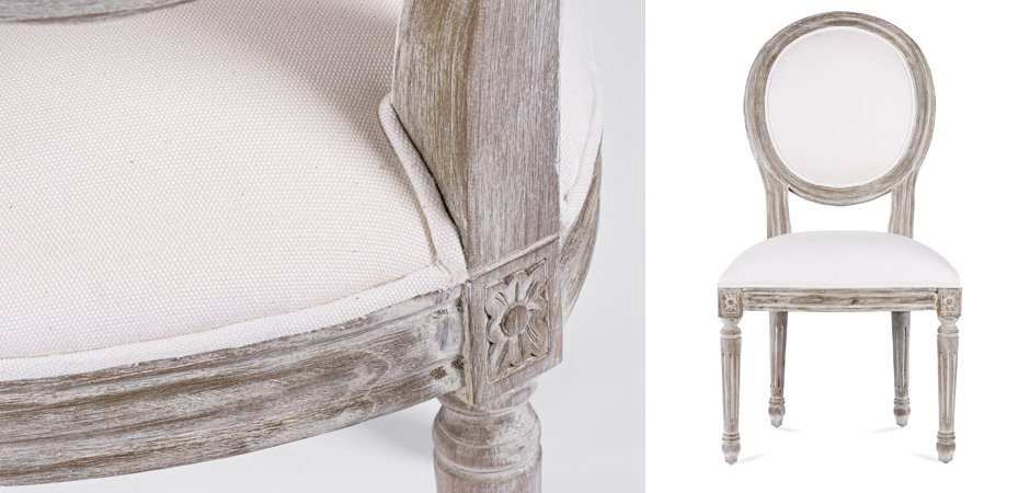 Стул REGENCY MEDALLION CHAIR Avory Linen Стул REGENCY MEDALLION CHAIR Avory Linen - Loft-Concept в Саратове