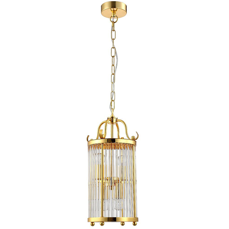 Подвесной светильник Gorden Gold Hanging Lamp Золотой Прозрачное Стекло в Саратове | Loft Concept 