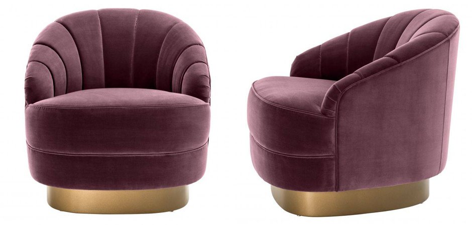 Кресло Eichholtz Chair Hadley Purple Кресло Eichholtz Chair Hadley Purple - Loft-Concept в Саратове