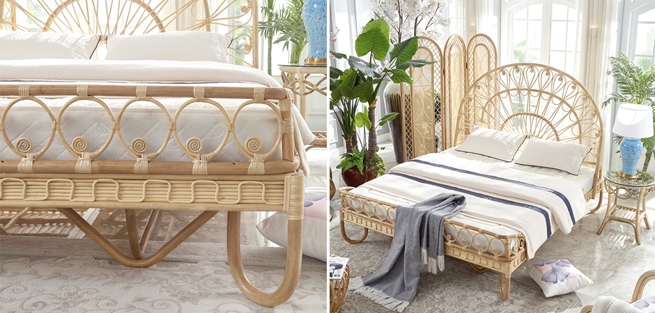 Кровать Boho Wicker Bed Кровать Boho Wicker Bed - Loft-Concept в Саратове