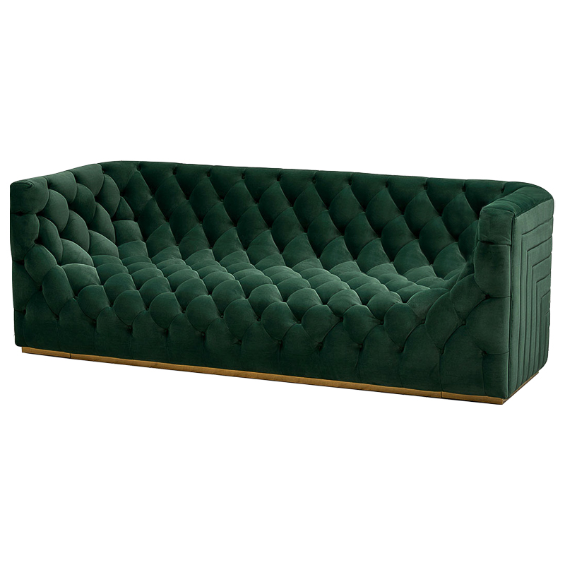 Диван велюровый Arwen Green Sofa Зелёный Зеленый Диван велюровый Arwen Green Sofa Зелёный Зеленый в Саратове | Loft Concept